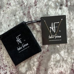 NWT Andrea Fohrman Danity Gold Crystal Circle Necklace